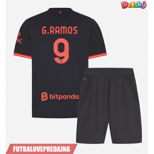 Lacne Dětský Futbalové dres AC Milan Goncalo Ramos #9 2026-27 Krátky Rukáv - Tretina (+ trenírky)
